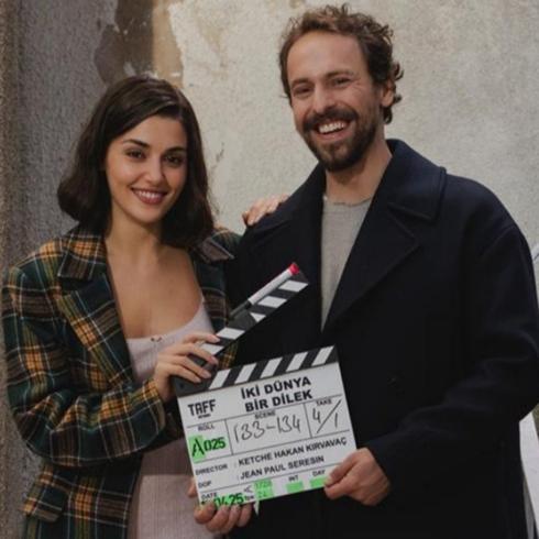 Hande Erçel ve Metin Akdülger'i Buluşturan “İki Dünya Bir Dilek”ten İlk Kareler