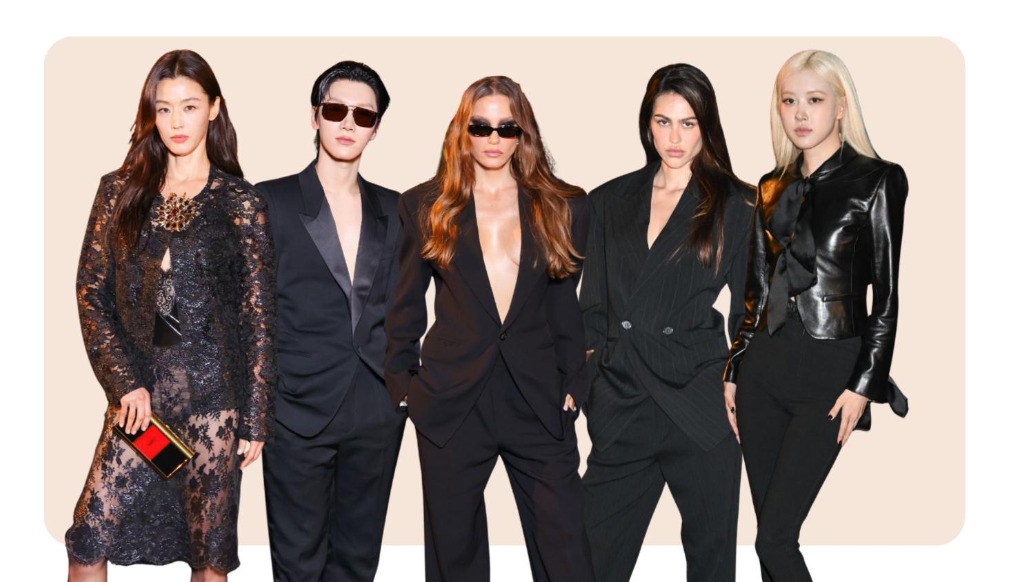Saint Laurent Defilesinde Ön Sıra Görünümleri