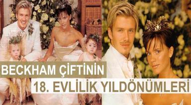 BECKHAM ÇİFTİ 18. EVLİLİK YIL DÖNÜMLERİNİ KUTLUYOR