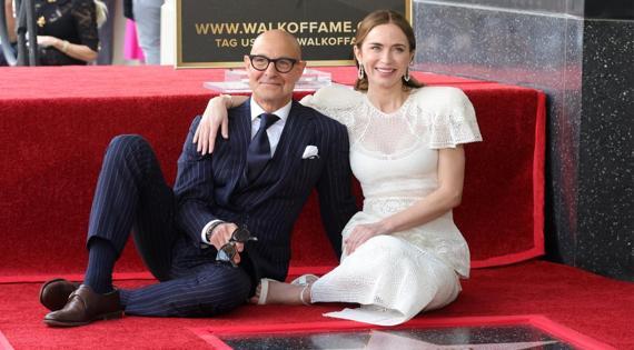 Emily Blunt ve Stanley Tucci "Walk of Fame" Yıldızını Aldı